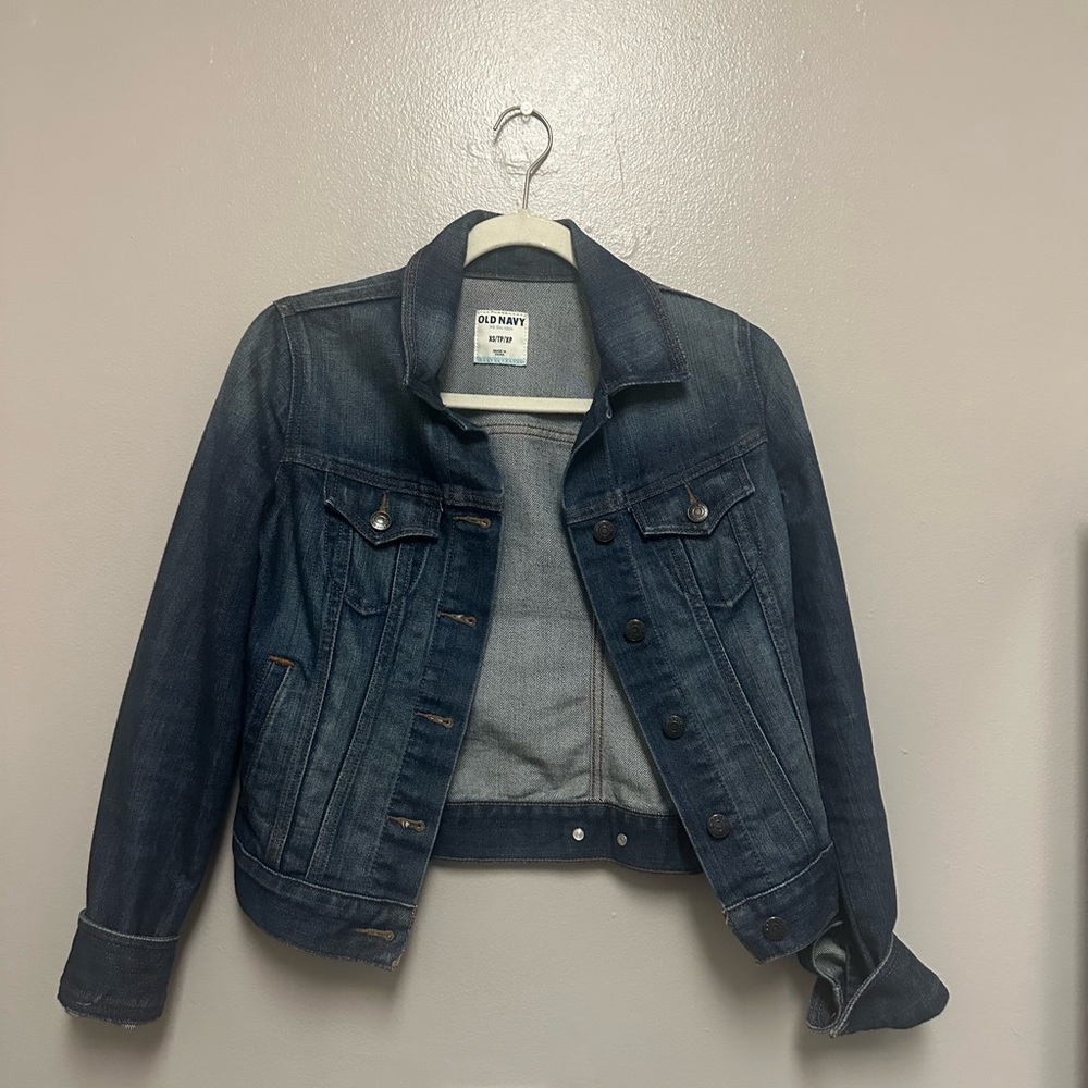 Old Navy Women's Dark Wash Jean Jacket